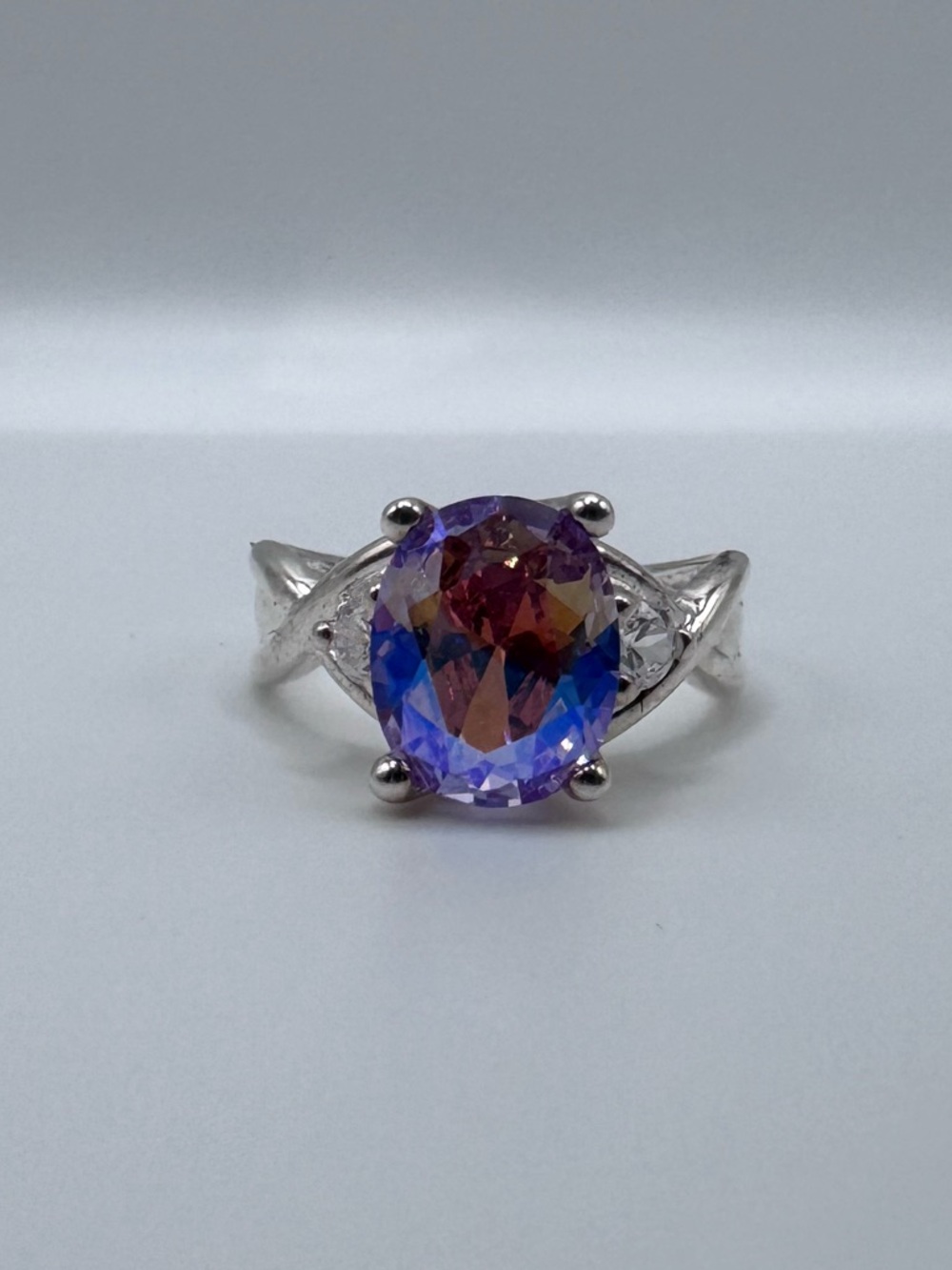 Sterling Silver 925 Gemstone Ring Sz 6